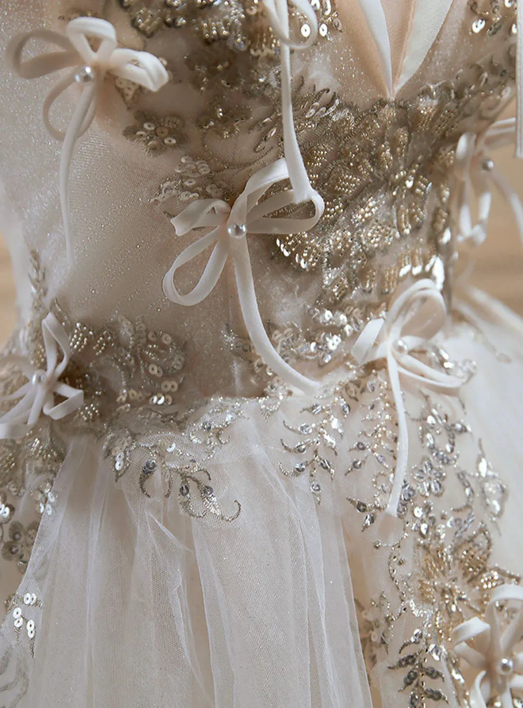 A Line Off the Shoulder Tulle Homecoming Dress with Beading, Sparkly Hoco Dress UQH0132