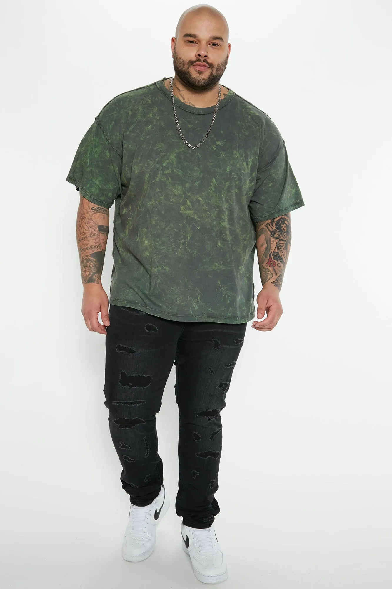 All The Way Up Ripped Stacked Skinny Jeans - Black Wash