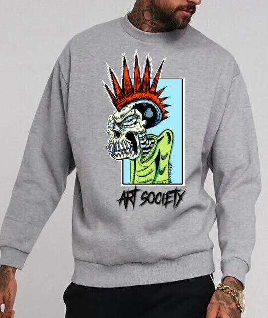 Art Society MISCREANT CREW SWEATER GREY