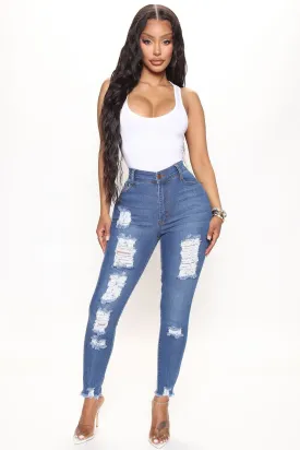 Body Moves Ankle Jeans - Dark