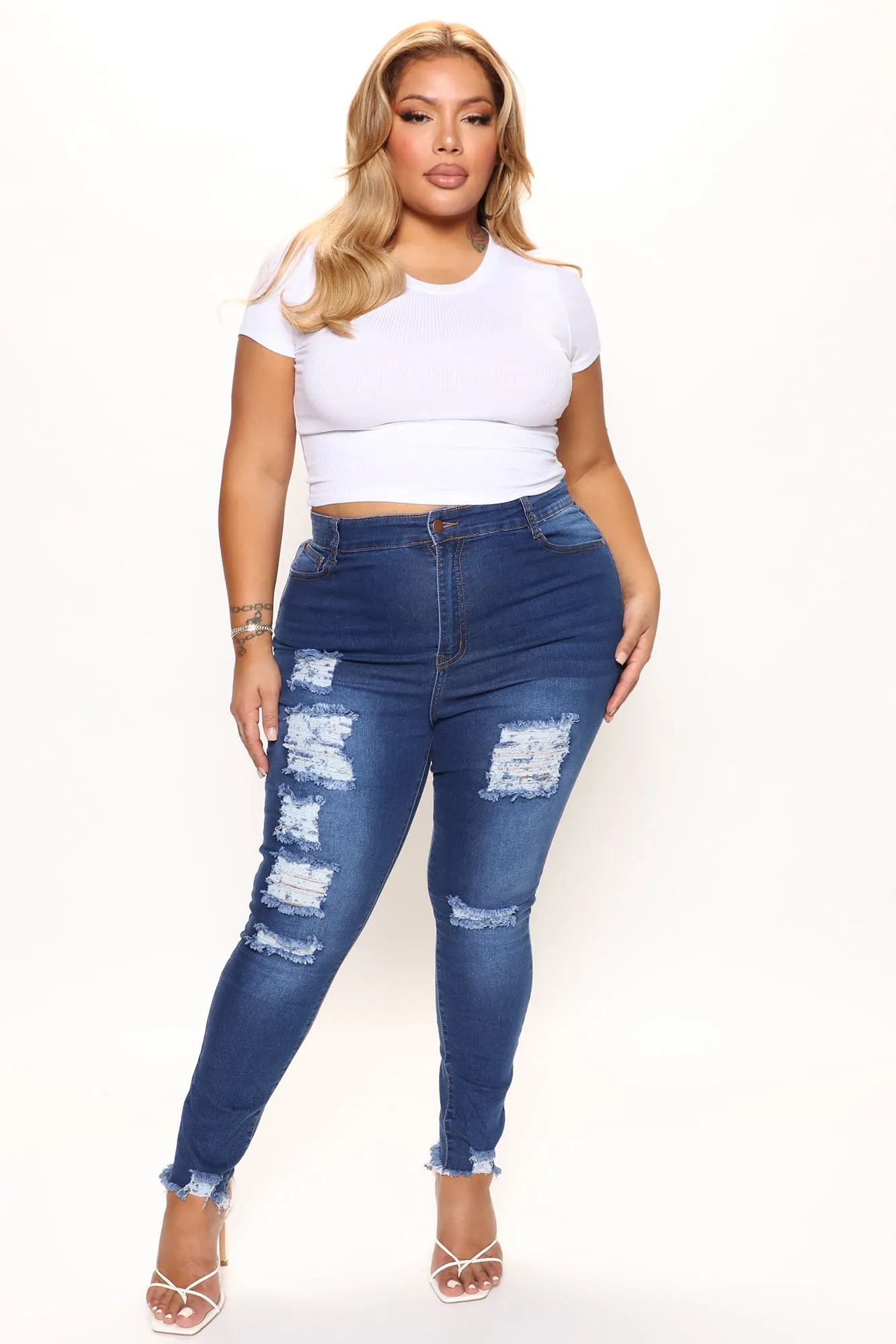 Body Moves Ankle Jeans - Dark