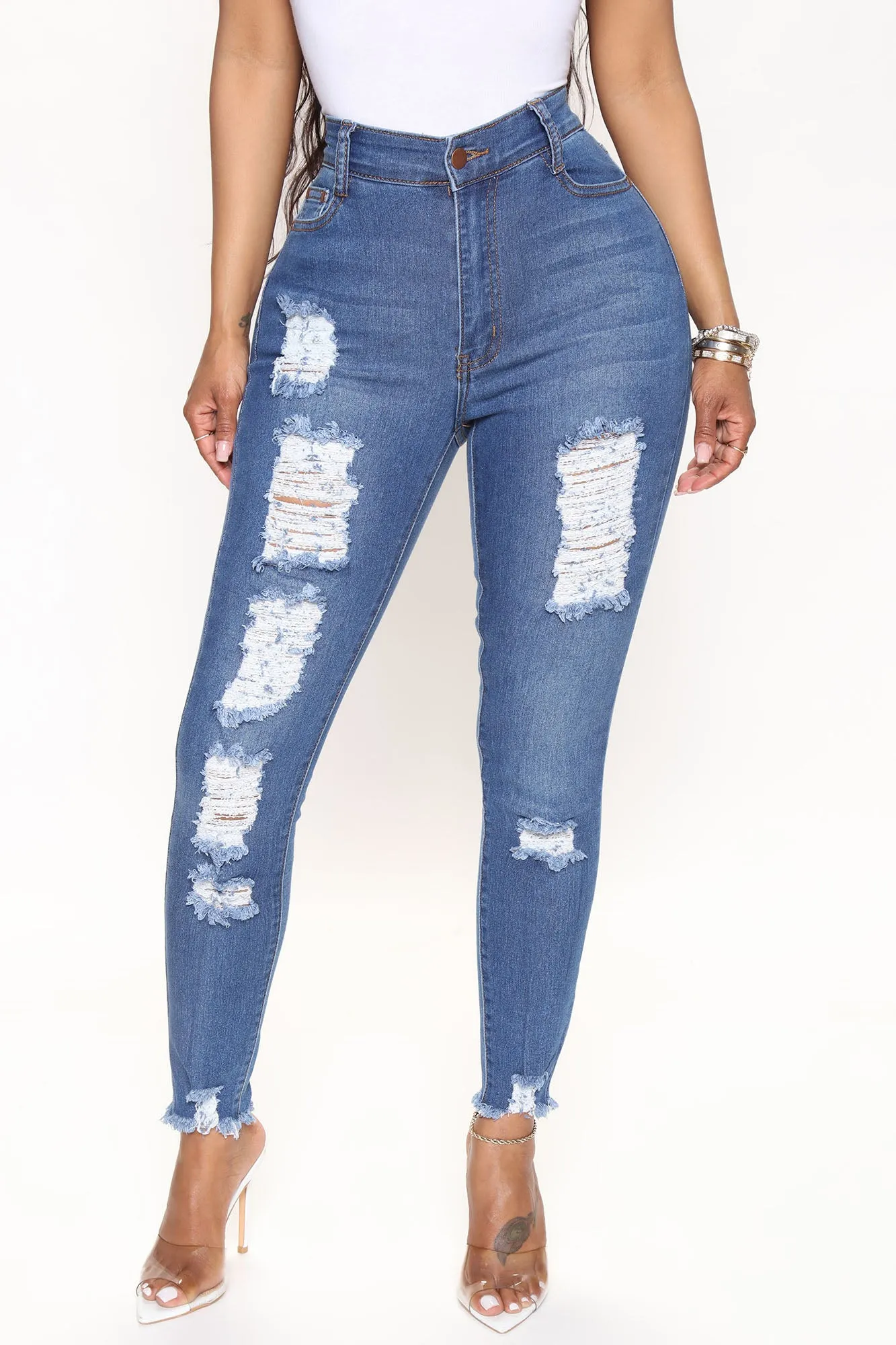 Body Moves Ankle Jeans - Dark