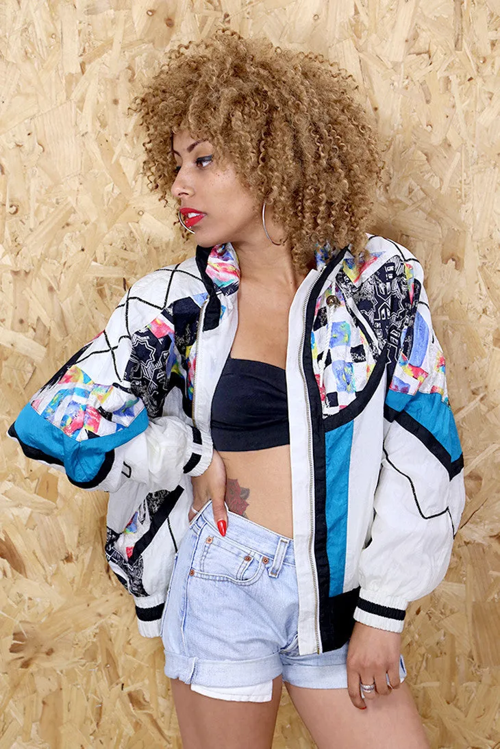 Colour Static Printed Windbreaker