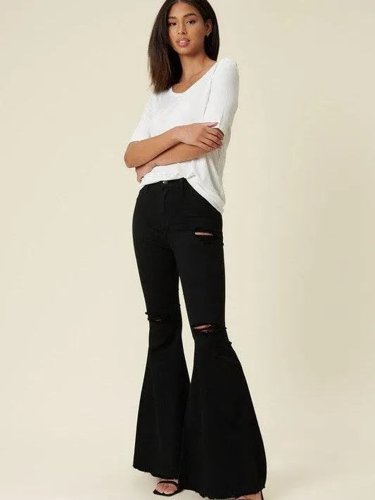 Extreme Flare Black Bell Bottom Jeans
