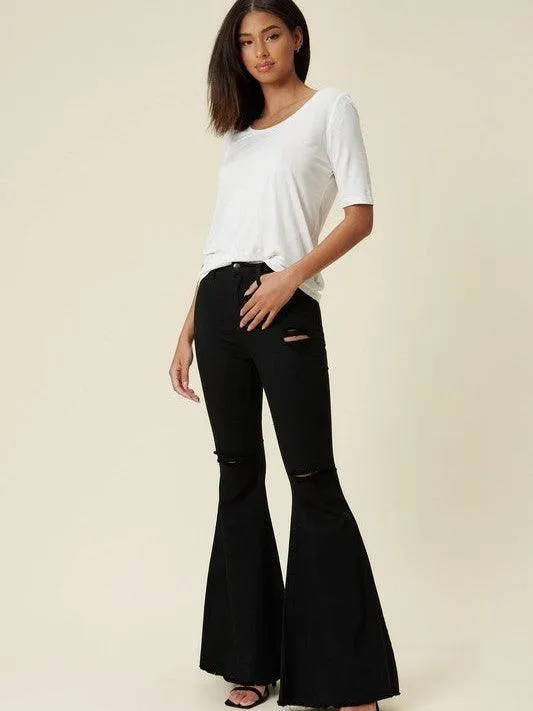 Extreme Flare Black Bell Bottom Jeans