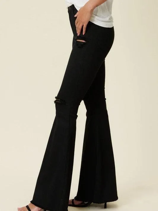 Extreme Flare Black Bell Bottom Jeans