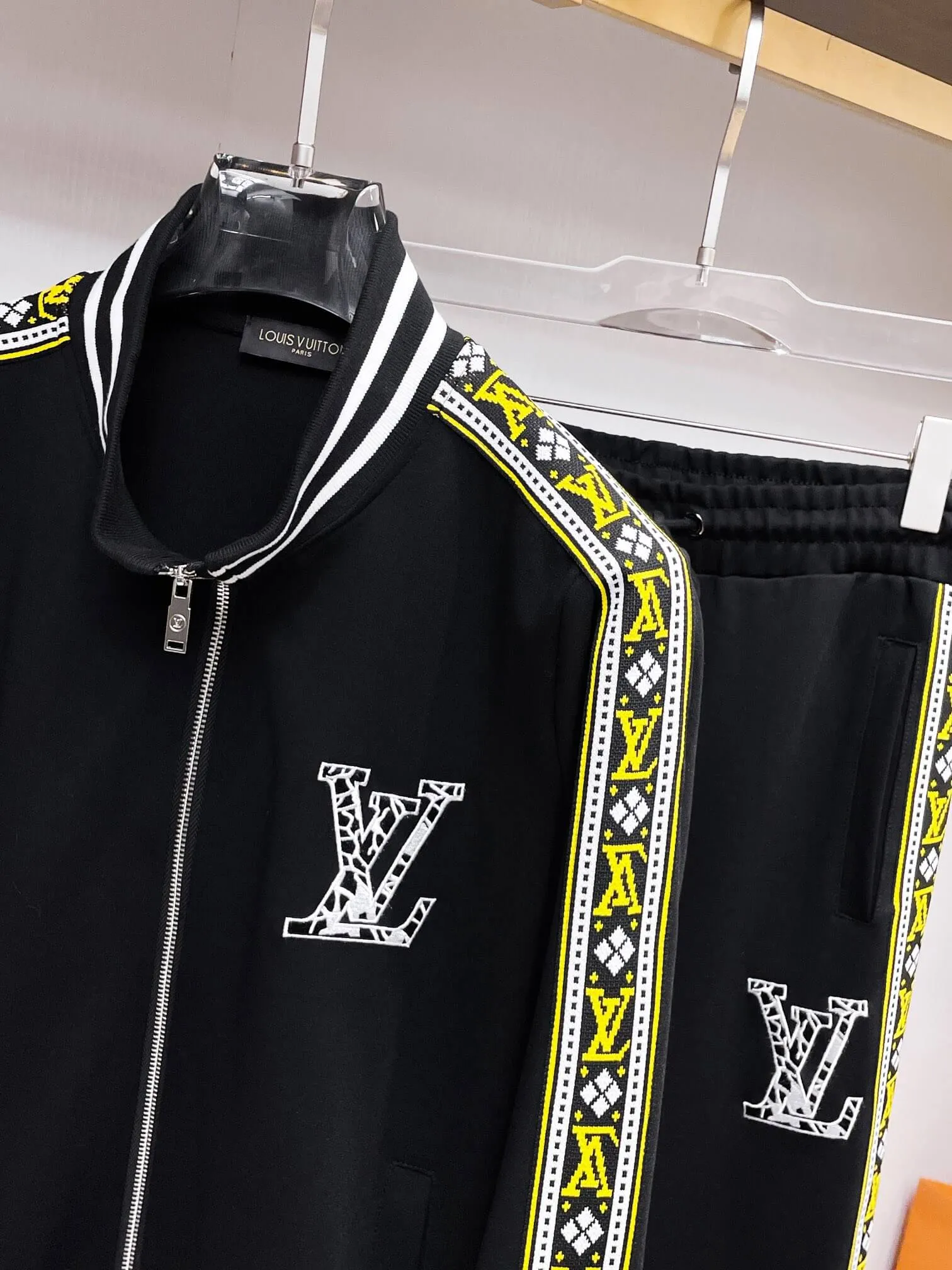 Louis Vuitton Fair Isle Stripe Black Tracksuit