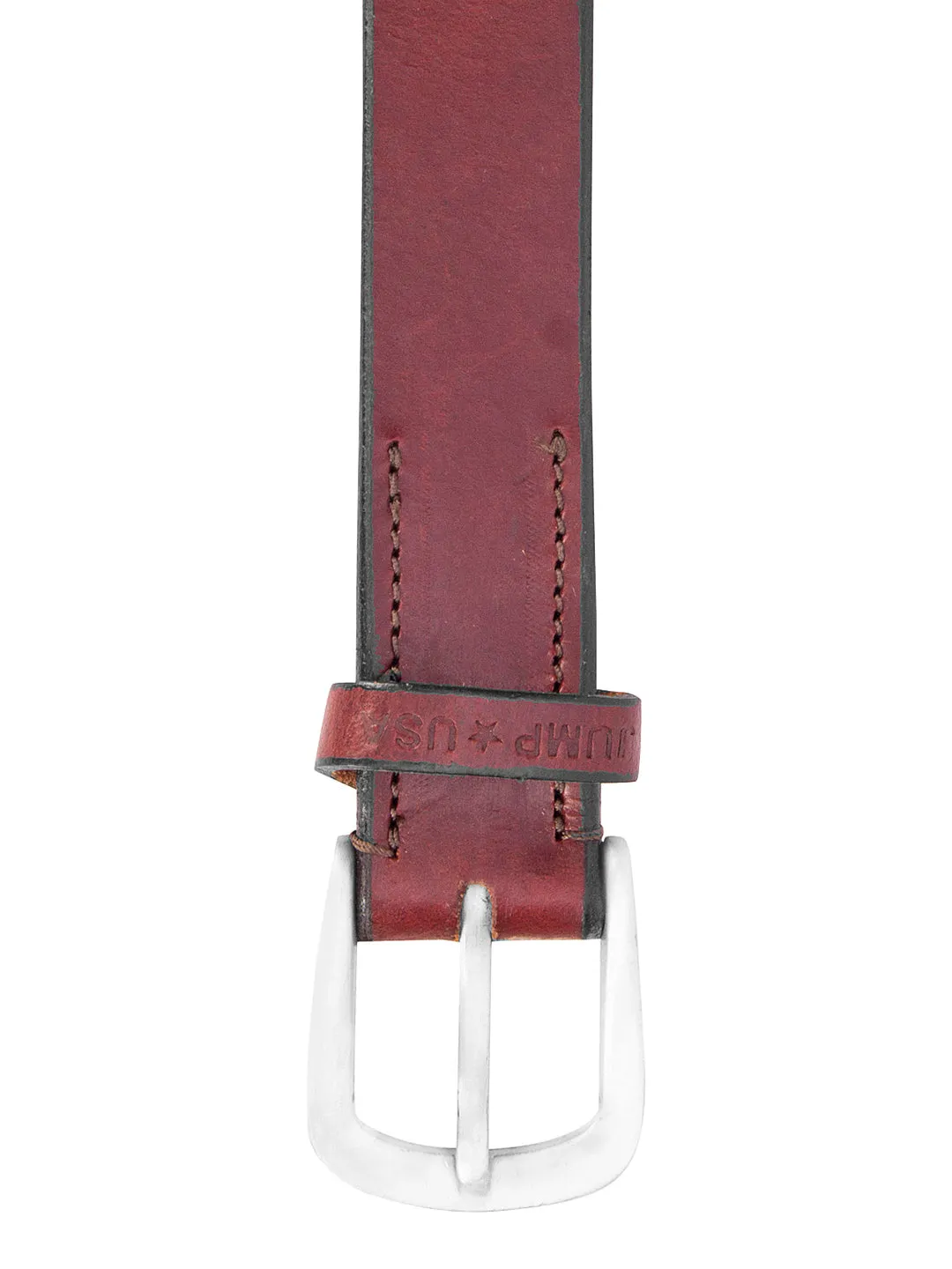 Men Brown Solid Leather Belt