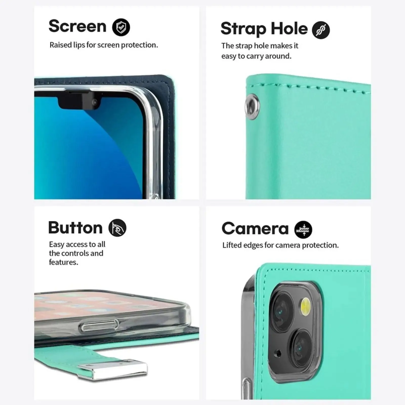 Mercury Rich Diary Case For Iphone 14 Plus