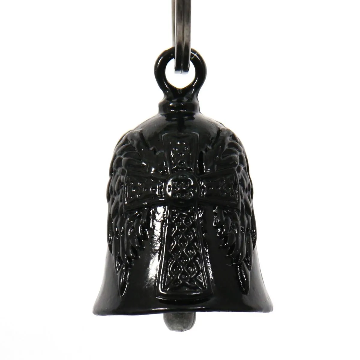 Milwaukee Leather MLB9008 Black 'Cross' Motorcycle Good Luck Bell |
