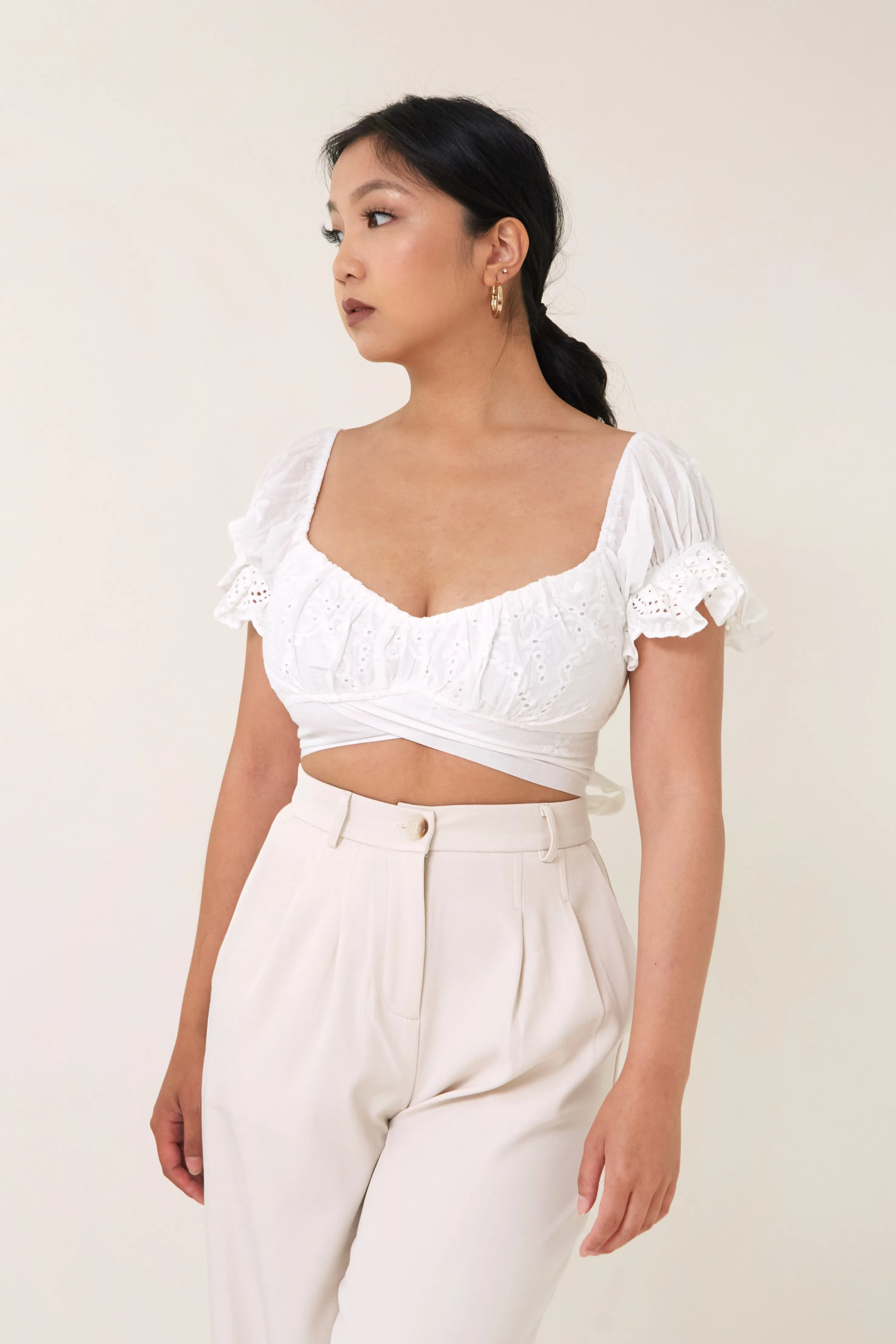 Paradise Crop Top - White