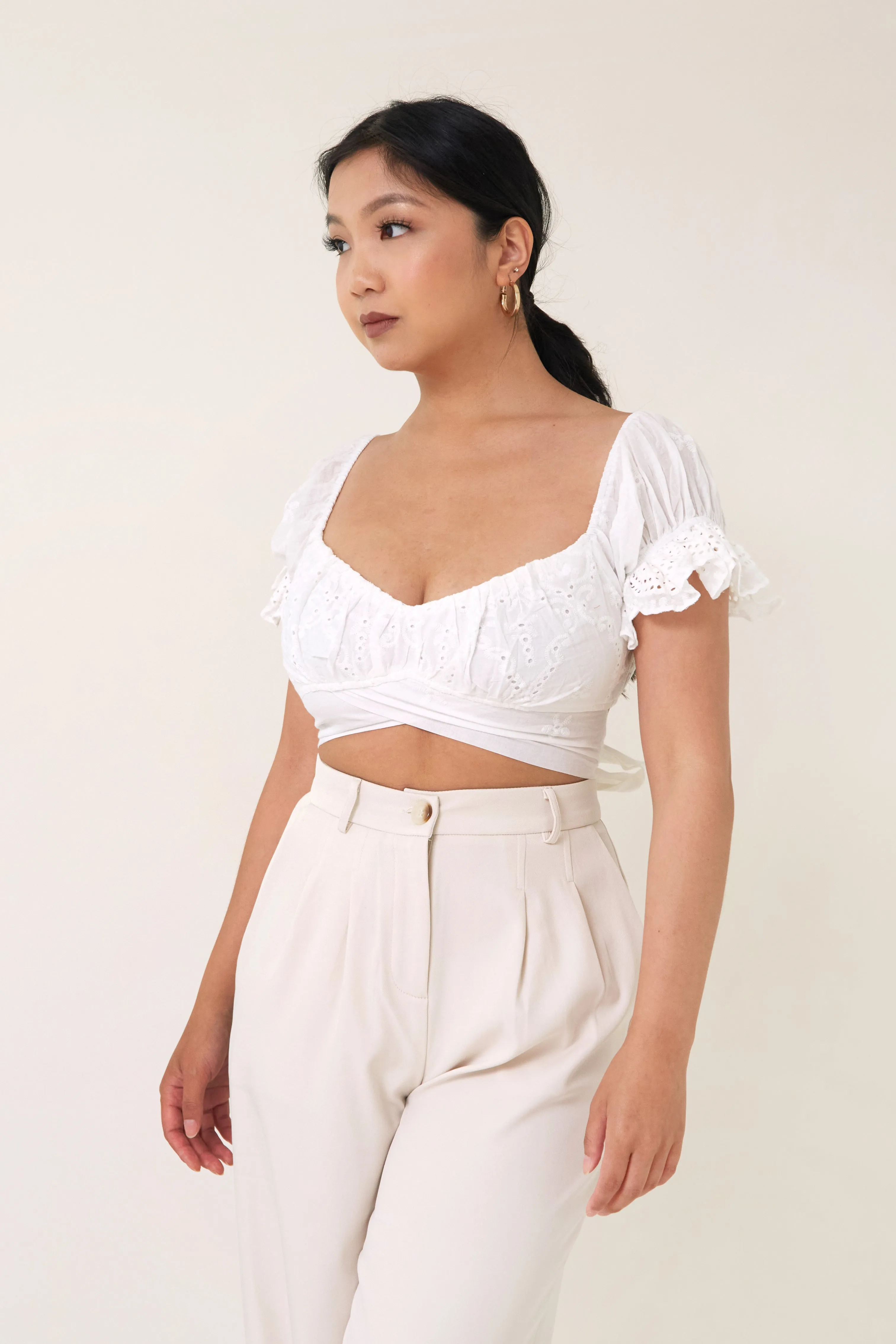 Paradise Crop Top - White