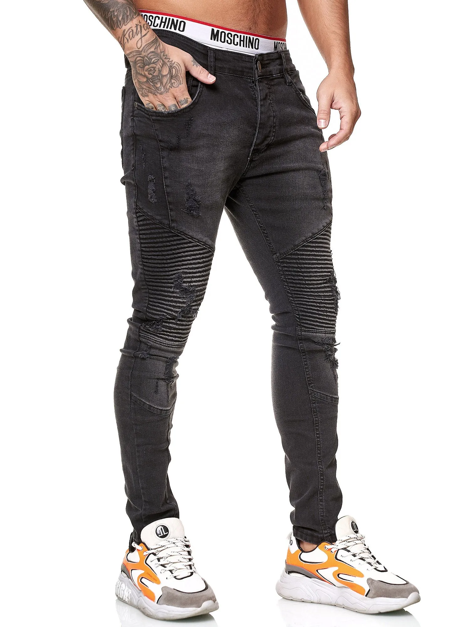 Revoir Biker Jeans - Black X0036B