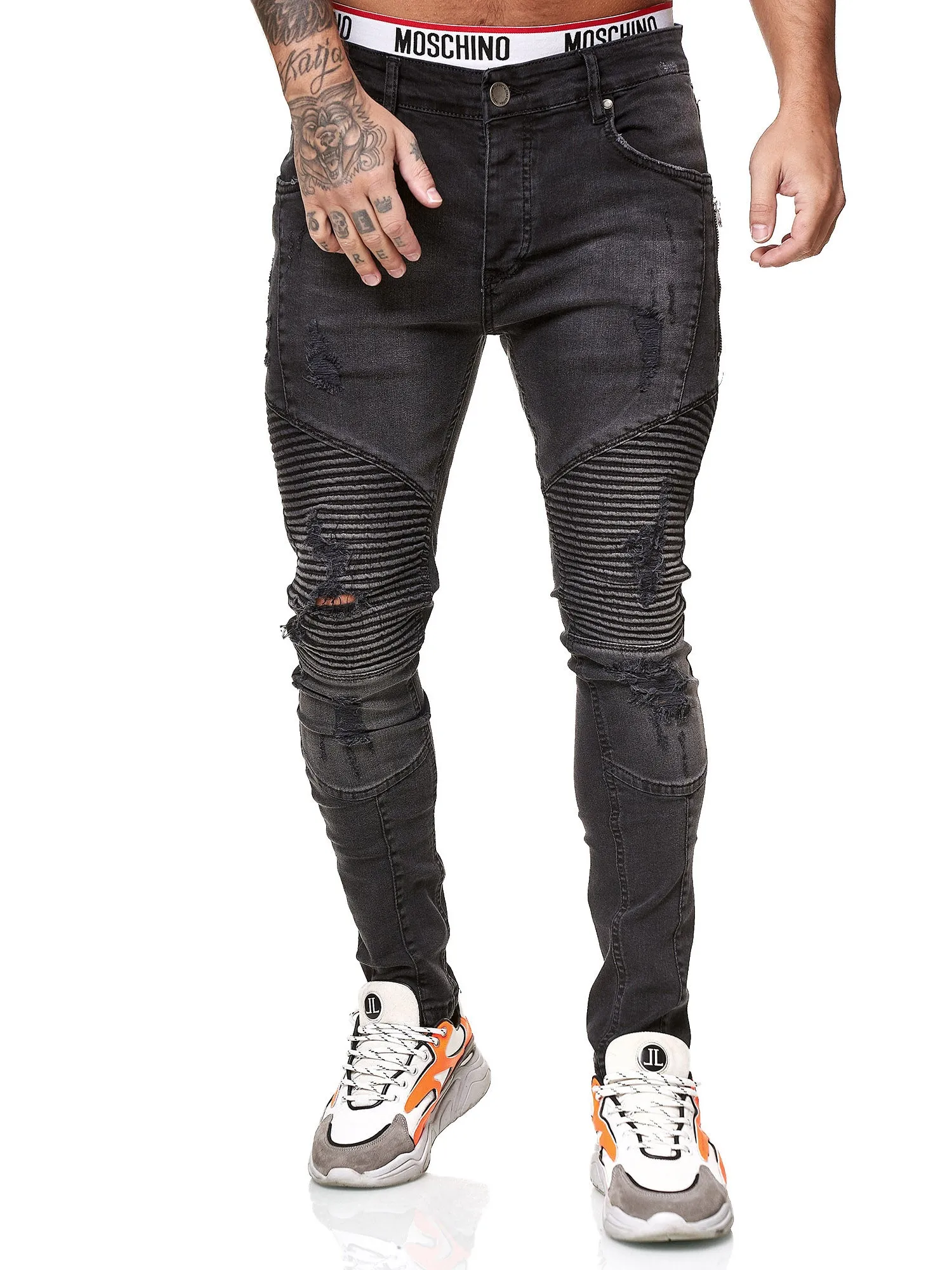 Revoir Biker Jeans - Black X0036B