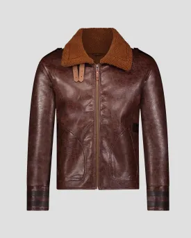 SG Shearling Aviator Jacket V2 - Brown SG Shearling Aviator Jacket V2 - Brown