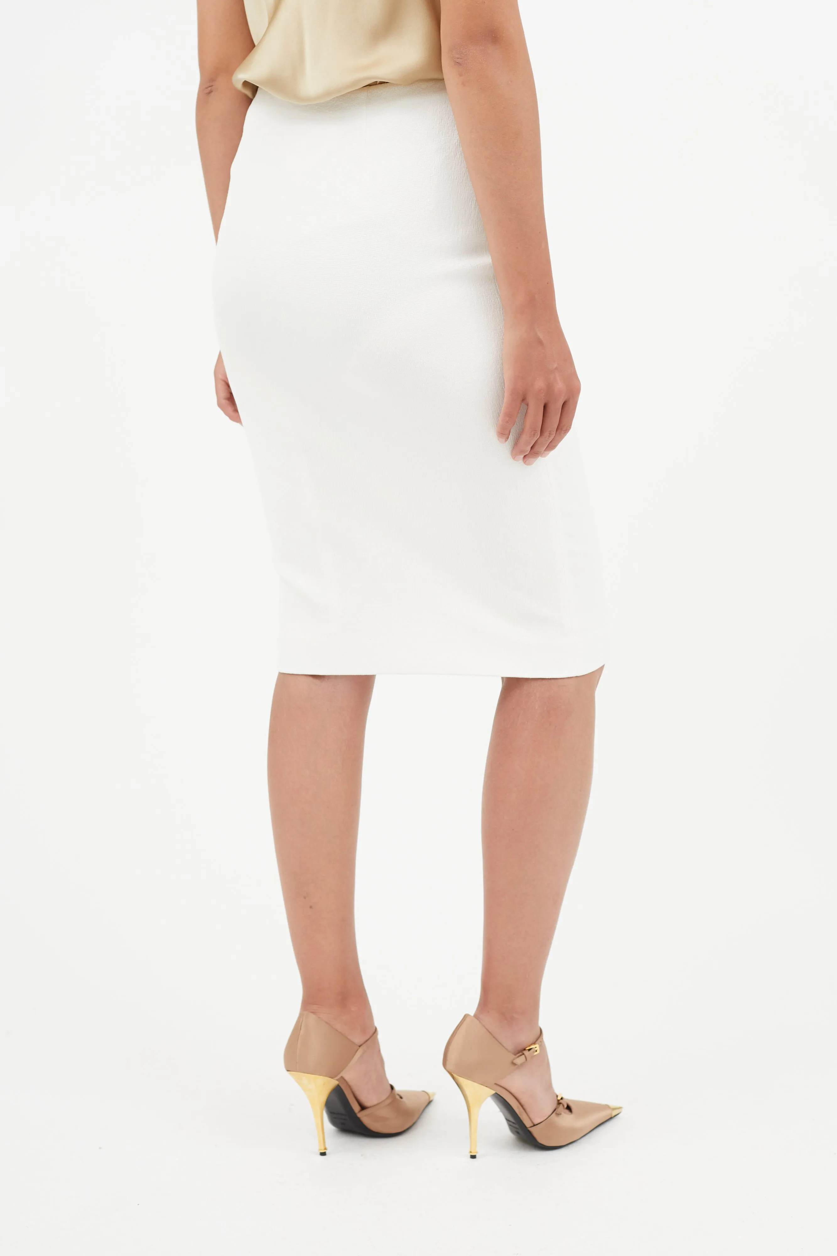 White Crepe Two Piece Suit