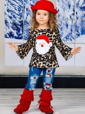 Wild For Santa Patched Jeans Set